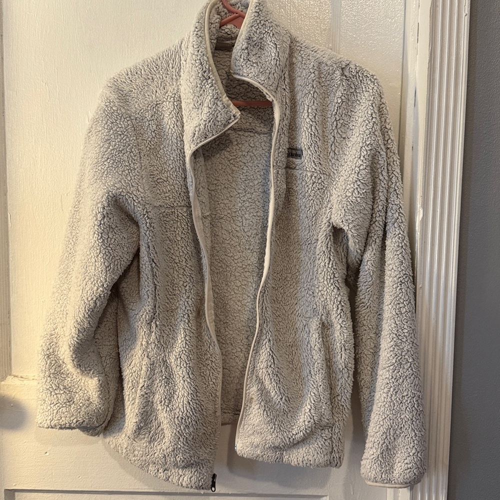 Columbia Soft Gray Fleece Jacket